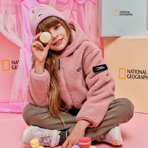 National Geographic Kids Costoni Fleece Pink Coat